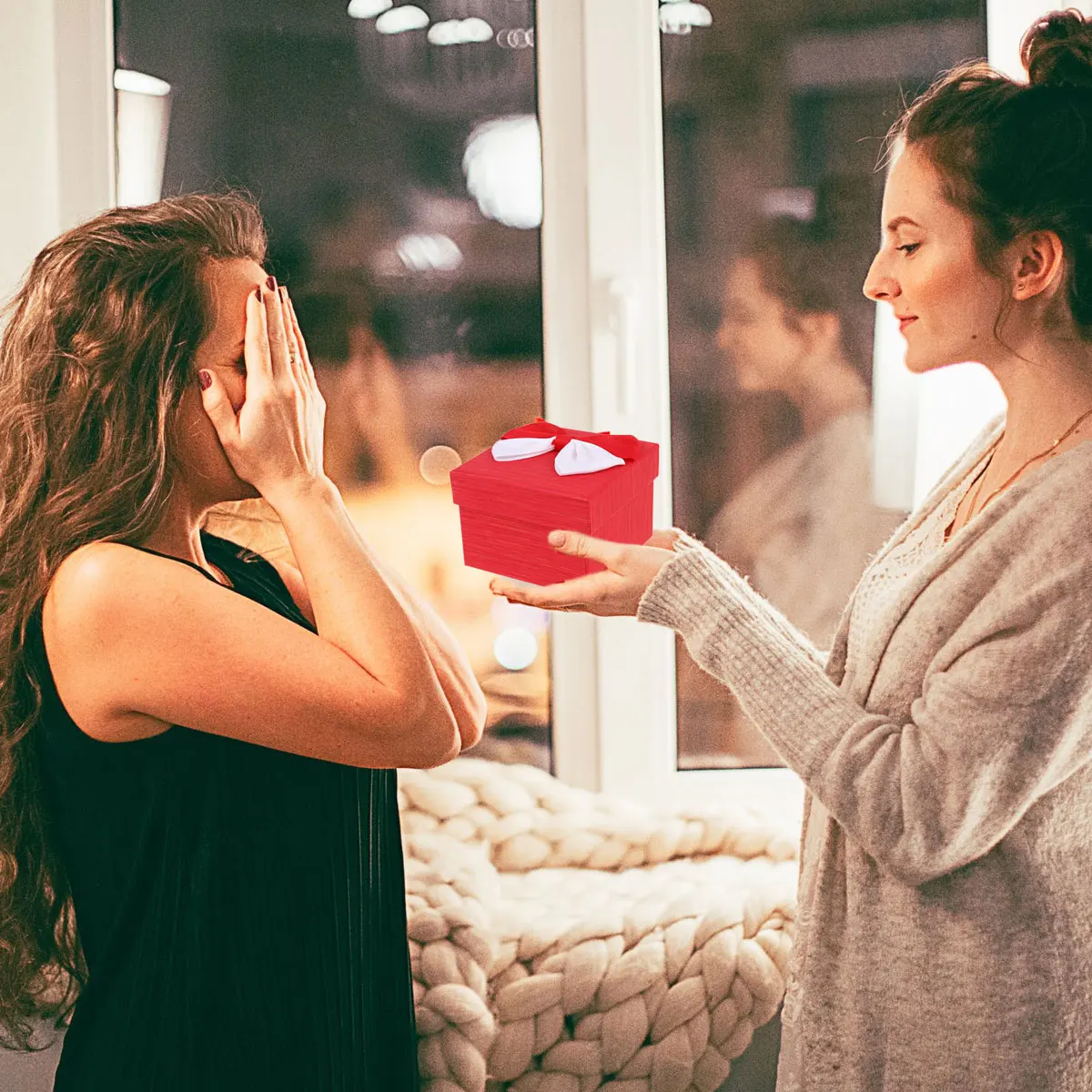 4 шт. модные подарочные коробки квадратные прочные креативные упаковочные