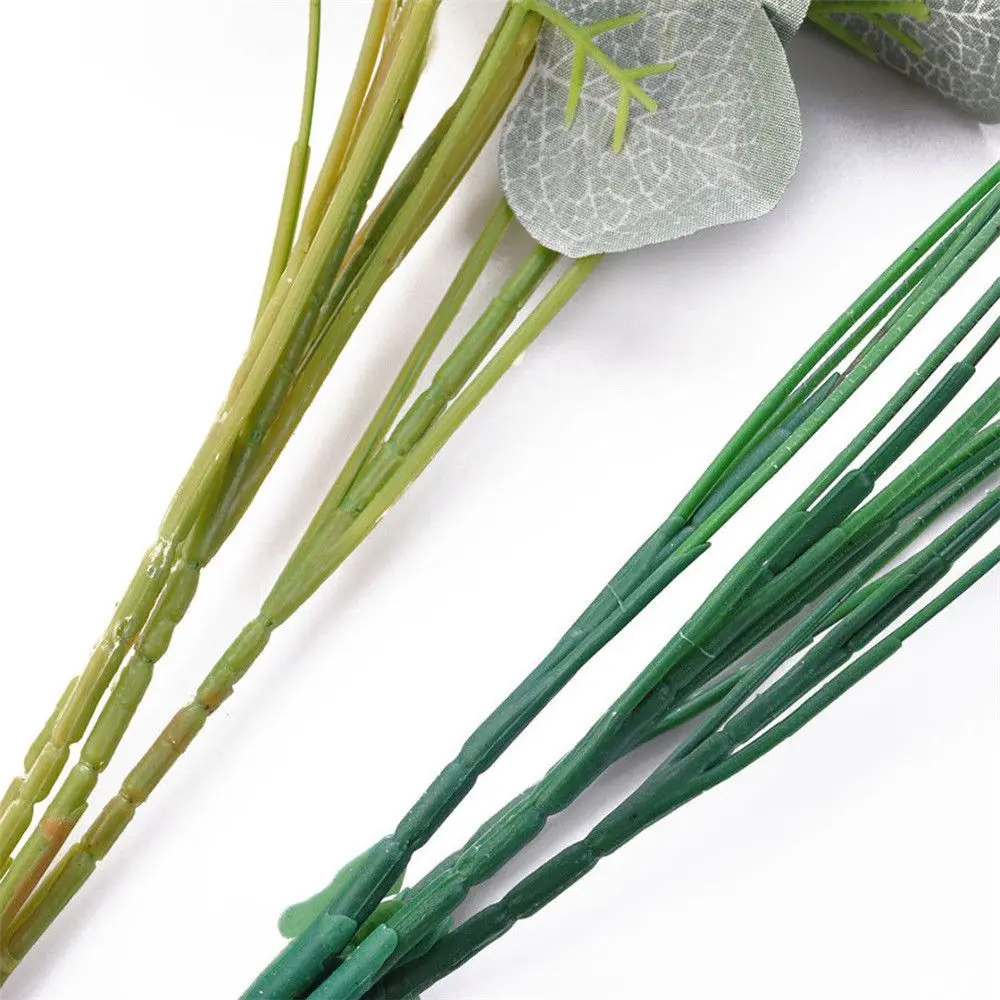 Ветка из искусственных листьев в стиле ретро зеленые шелковые листья эвкалипта