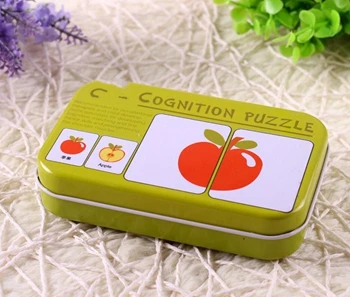 32 шт./кор. Детские мультфильм Обучающие игрушки животных фрукты движения Форма узор Графический соответствующие карты игра головоломки игрушки для детей - Цвет: Fruits