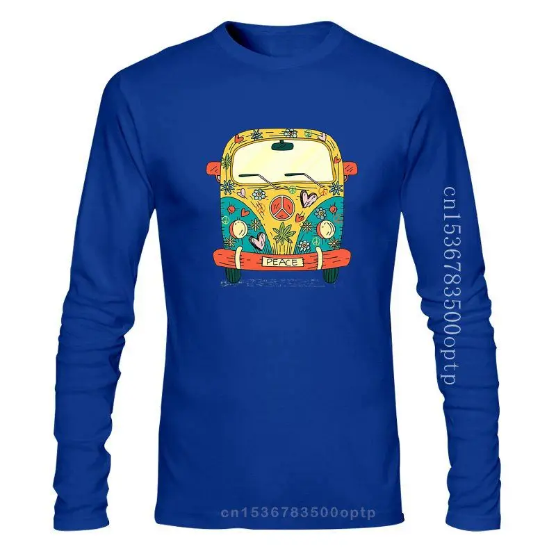 

Новая забавная Мужская футболка премиум-класса Hippie Van-популярная футболка без логотипа