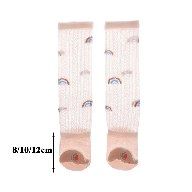 

Children Soft Mesh Cotton Long Tube Socks Breathable Cartoon Socks Summer Anti-Mosquito Newborn Baby Stockings Over Knee Socks