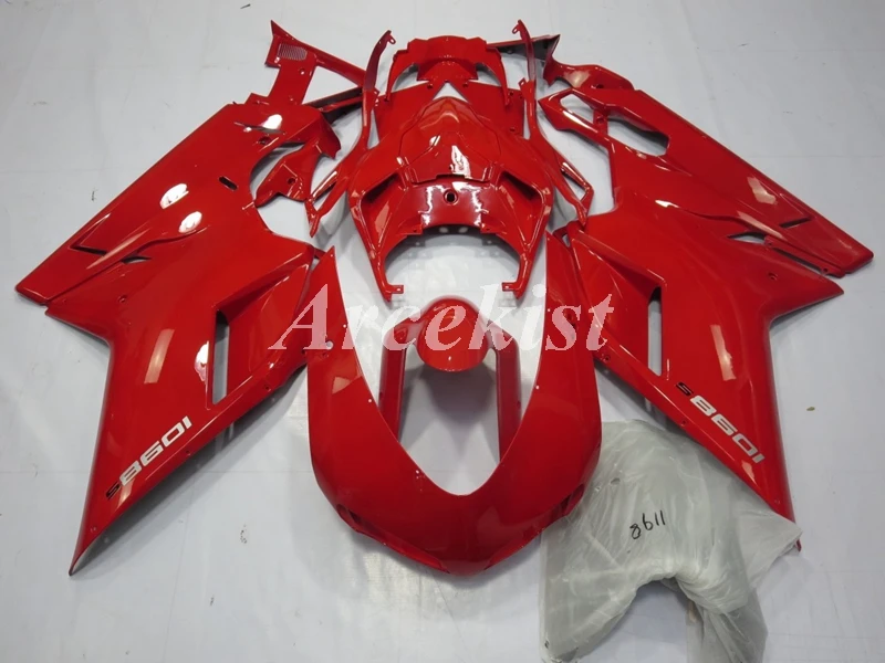 

New ABS Whole Fairings kit Fit for Ducati 848 evo 1098 1198 2007 2008 2009 2010 2011 07 08 09 10 11 Bodywork set glossy red