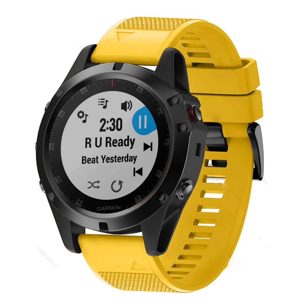Ремешок 20 мм для наручных часов Garmin Fenix 5S/5S Plus/Fenix 6S Pro быстросъемный силиконовый