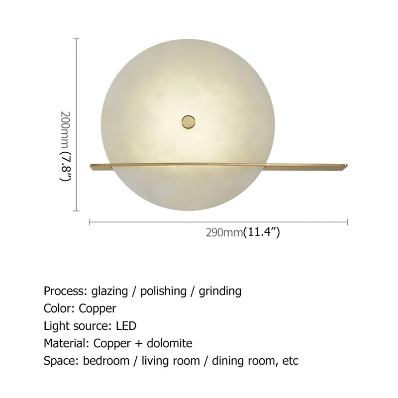 

OULALA BrassIndoor WallLightWhite Marble Sconce Lamp Luxury LED Balcony For Home Corridor Bedroom