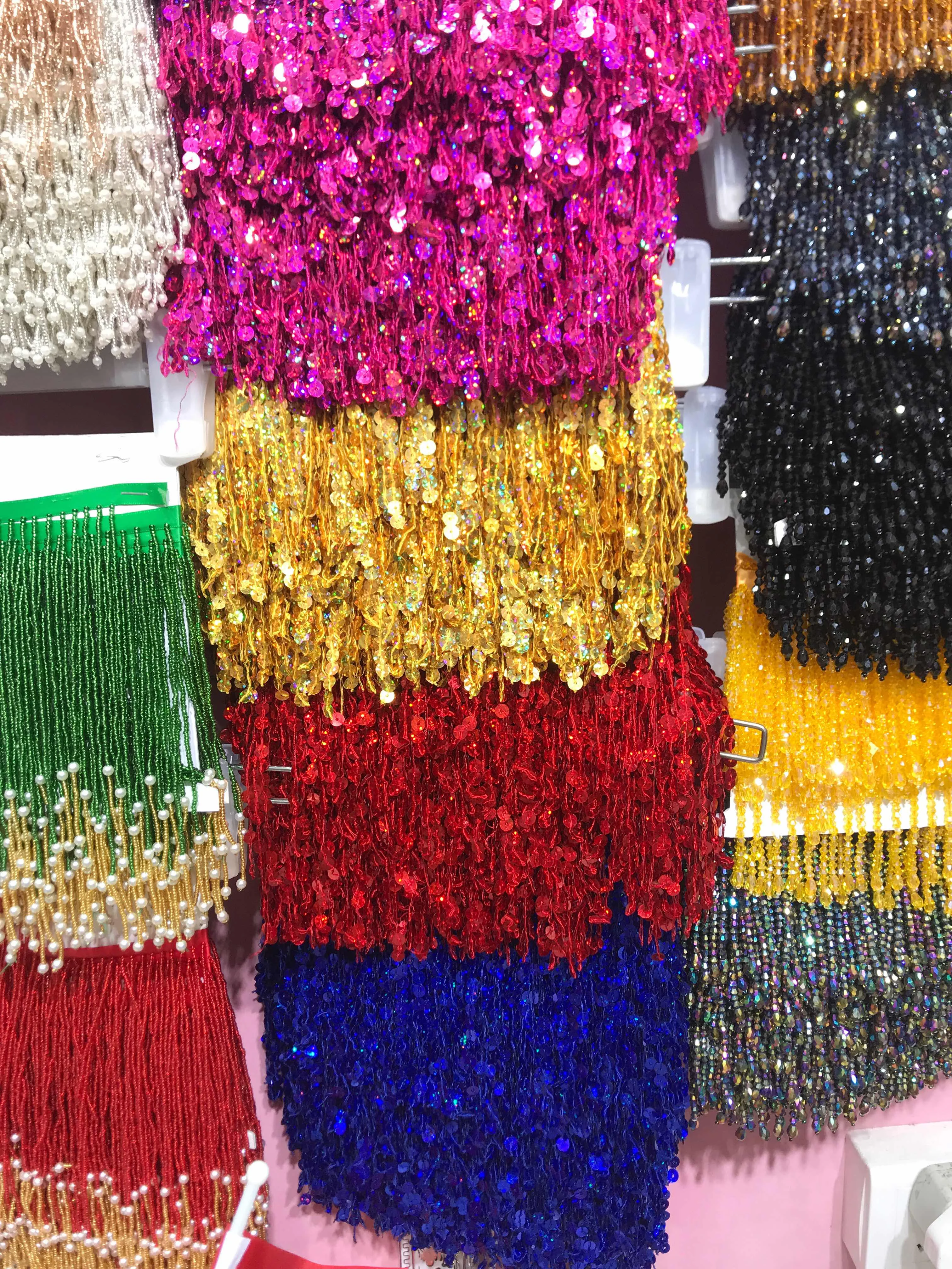 FZD 6 ярдов ручной работы отделка из бисера бахрома для танцевального костюма