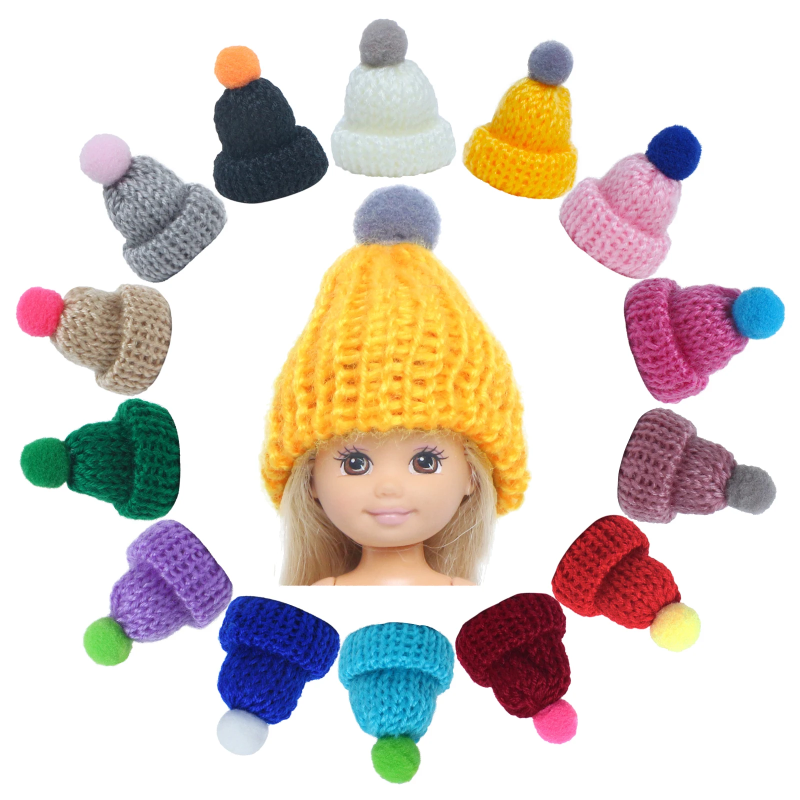 BJDBUS случайные 10 шт. кукольная обувь зимняя одежда вязаная шапка мини сапоги