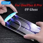 УФ-жидкое закаленное стекло с полным клеем для OnePlus 8 7 Pro, чехол для защиты экрана One Plus 7 8 Pro Oneplus8, стеклянная пленка 7T 8 7