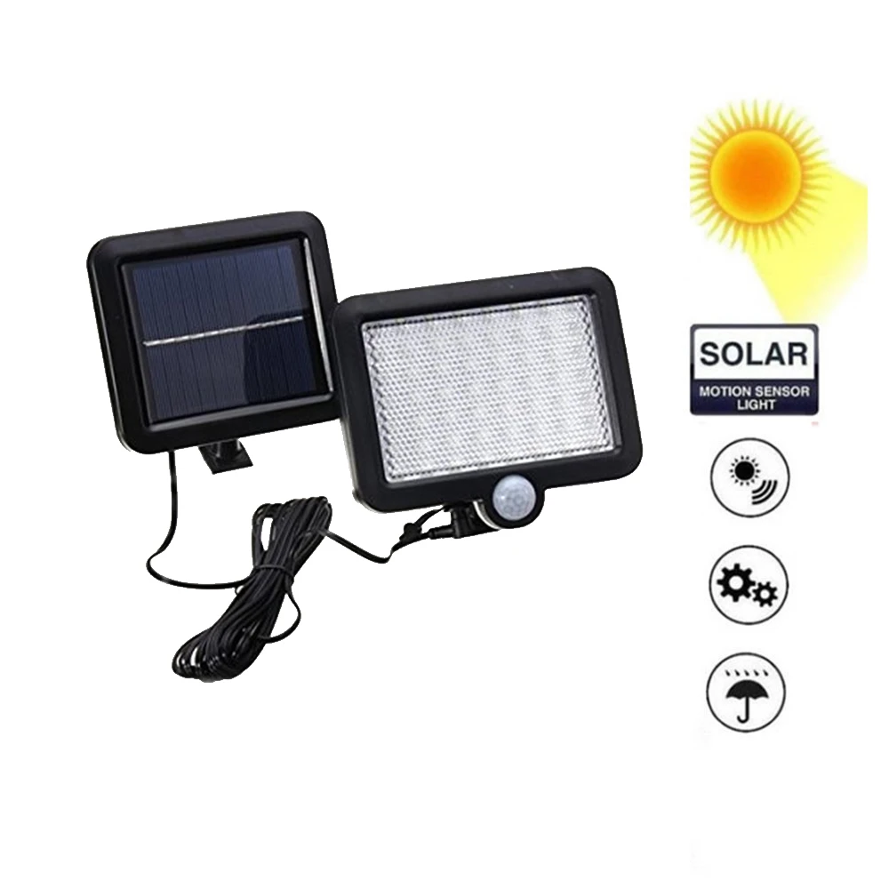 56/30 светодиодов Солнечный панельный светильник раздельный PIR датчик движения