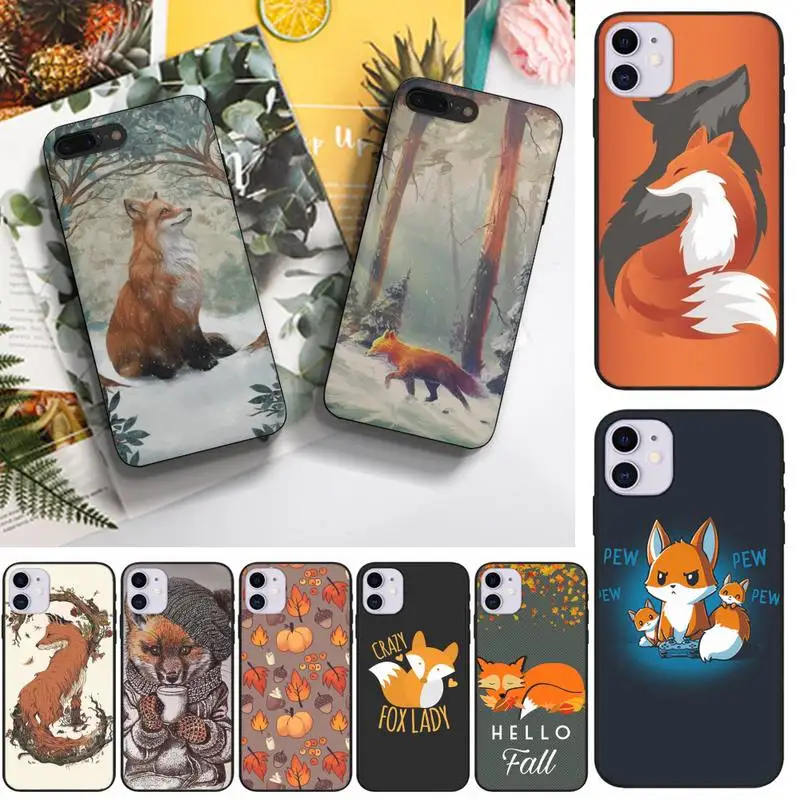 

Funny Foxs Lovely Phone Case Fundas Shell Cover For Samsung A51 A52 A71 A72 A80 A91 A20E A32 A31 A21 A11