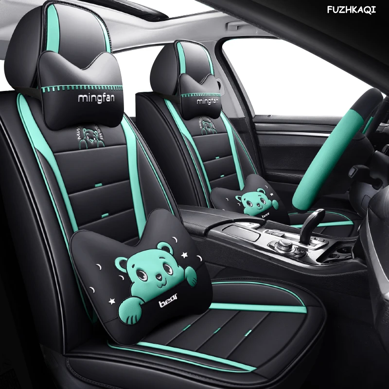

FUZHKAQI Leather Auto Universal Car Seat Covers Automobile seat cover for car peugeot 206 for car lada kalina in hot