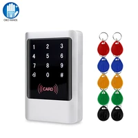 metal waterproof rfid 125khz or 13 56mhz standalone access control keypad with touch screen panel 10pcs keyfobs