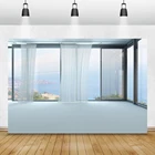 Фоны Laeacco для фотосъемки с изображением морского побережья, французского окна, дома, интерьера, для студийной съемки