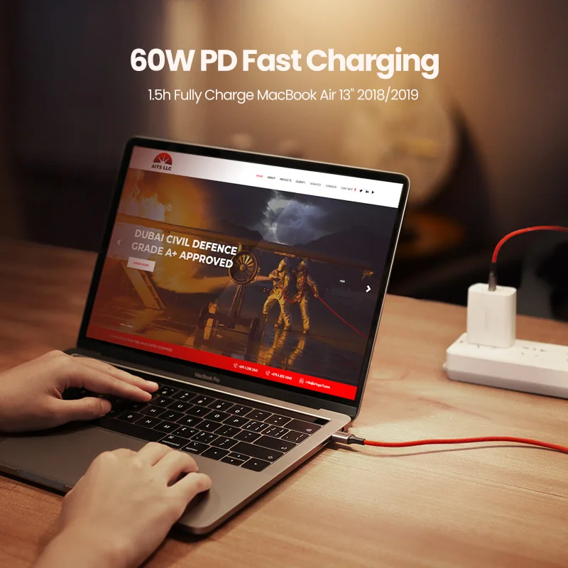 Кабель зарядный Ugreen USB C для Samsung S10 9 Xiaomi быстрая зарядка 4 0 PD 60 Вт кабель Type Macbook