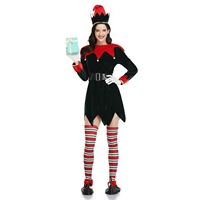 adult cosplay santa claus womens green red velvet sexy christmas costumes xmas sexy dress costume