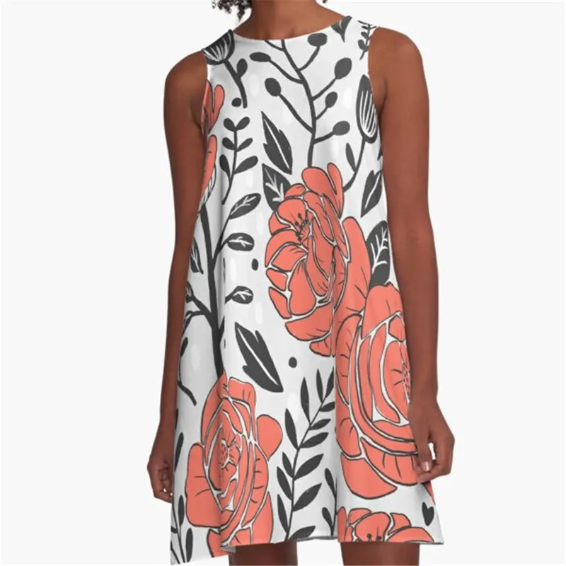 

Fashion Women summer dresses Orcas Killer Whales Printed A-Line Boho Dress for women harajuku Sexy ladies mini short beach dress