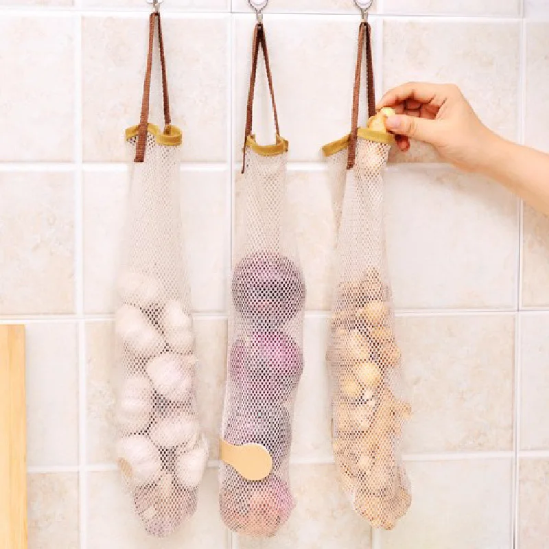 

Кухонная Сетчатая Сумка-тоут для покупок, сумка для хранения фруктов и овощей, подвесная сумка, многоразовые продуктовые сумки, организация...