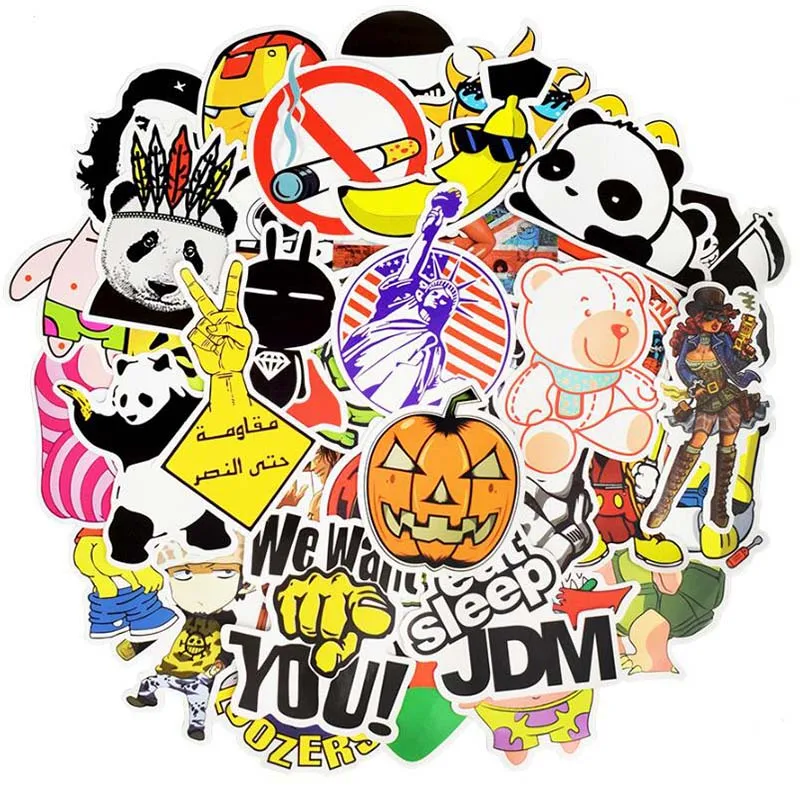 100 шт. наклейки для ноутбука холодильника чемодана | Компьютеры и офис