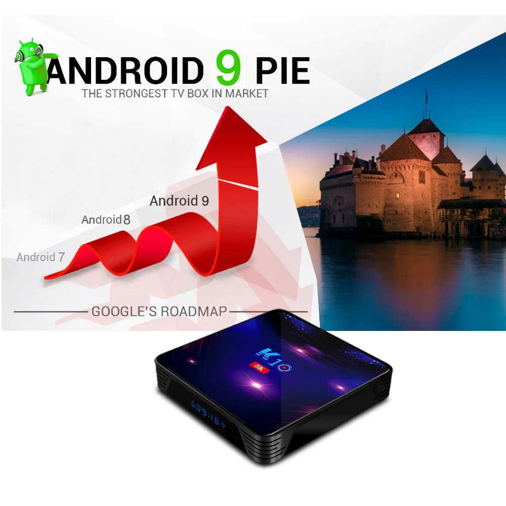 ТВ-приставка K10 Android 9 0 Amlogic S905X3 8K UHD 4K 2 4/5G двухдиапазонный Wi-Fi 1000 Мбит/с LAN Youtube |