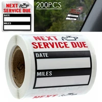 new 200pcsroll oil change maintenance service reminder stickers window sticker pet adhesive labels car sticker