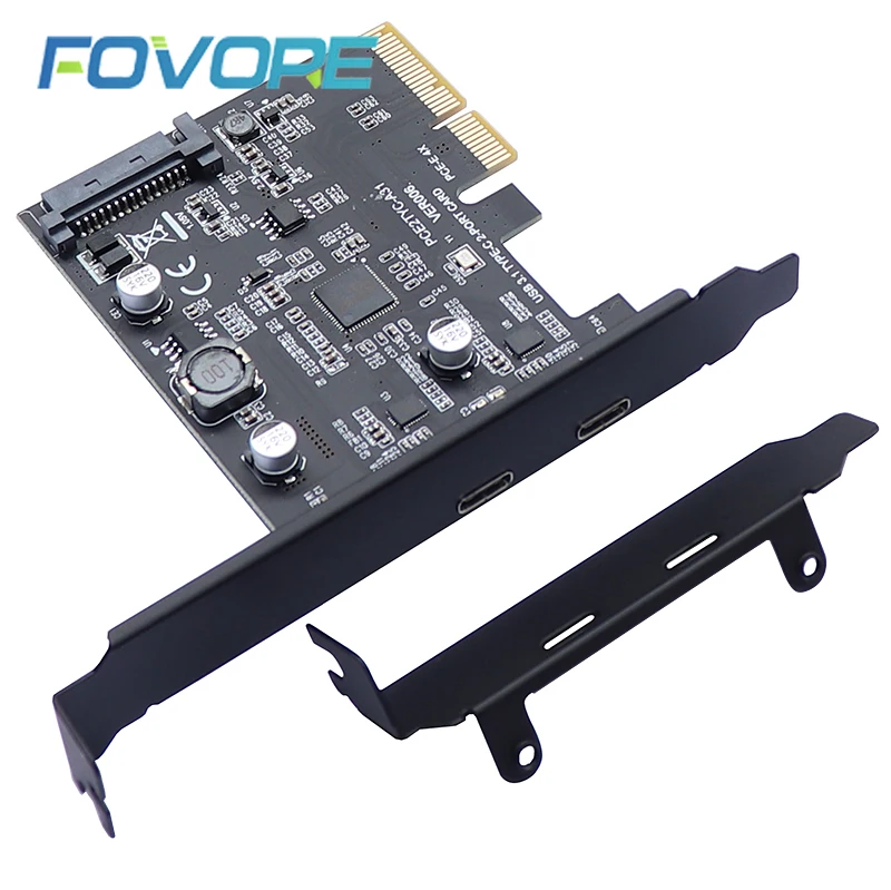 Адаптер PCI express USB 3 1 2 порта Type-C к конвертер PCI-E контроллер PCIe USB3.1 адаптер