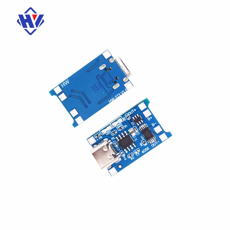 TP4056 5V 1A Type-c USB Interface 18650 Lithium Battery Charger Module Charging Board with Protection Dual Functions 5V1A Li-ion