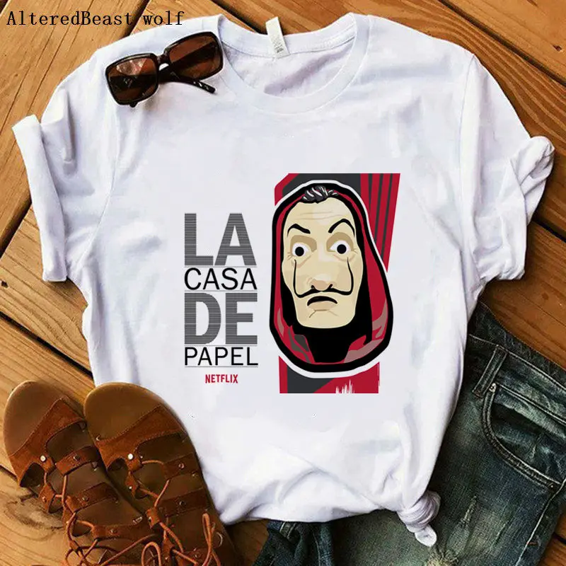 La Casa De Papel Футболка Harajuku/женские BELLA CIAO с буквенным принтом короткий рукав смешные