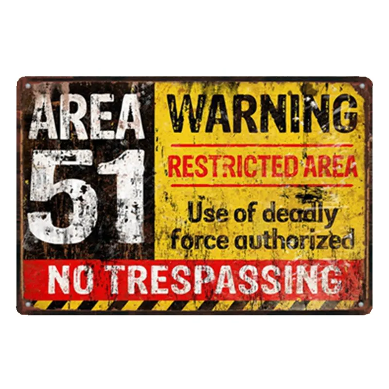 Жестяная вывеска в виде НЛО 20 х30 см стиле ретро | Дом и сад