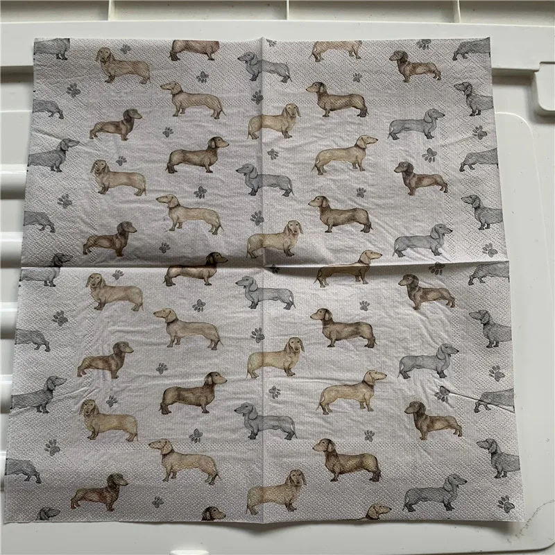 Декупаж свадебные салфетки бумажные любовь Милая Собака Такса Дети День