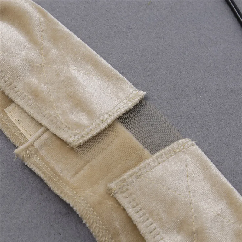 Beige Для укладки волос Нескользящая регулируемая застежка Удобная крышка тонкий парик повязка эластичный держатель для салона бархатная повязка на голову дополнительные аксессуары - Цвет: Beige