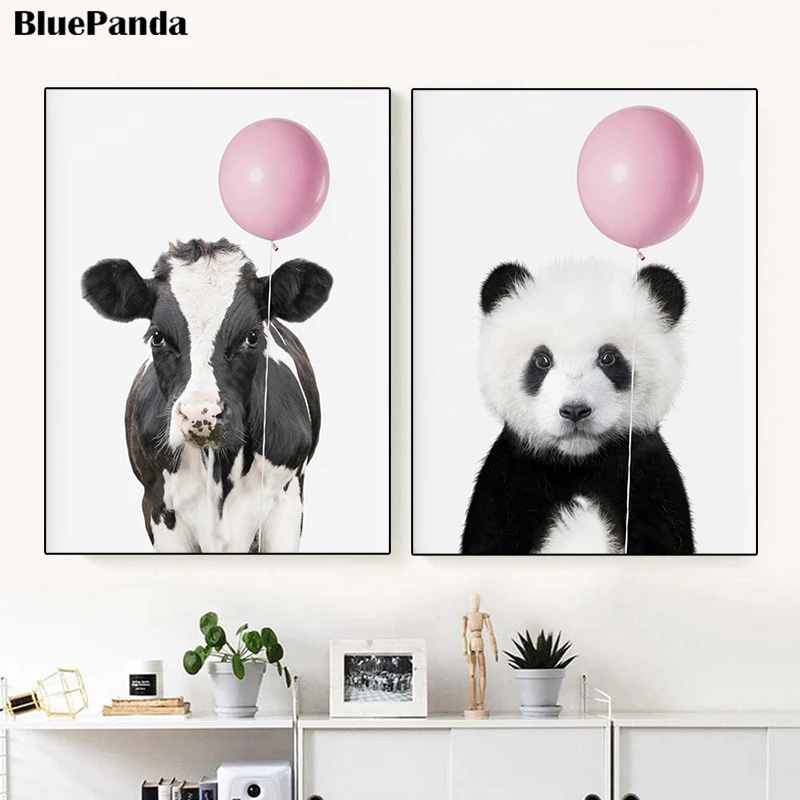 Животное коала корова панда Ослик настенный художественный постер