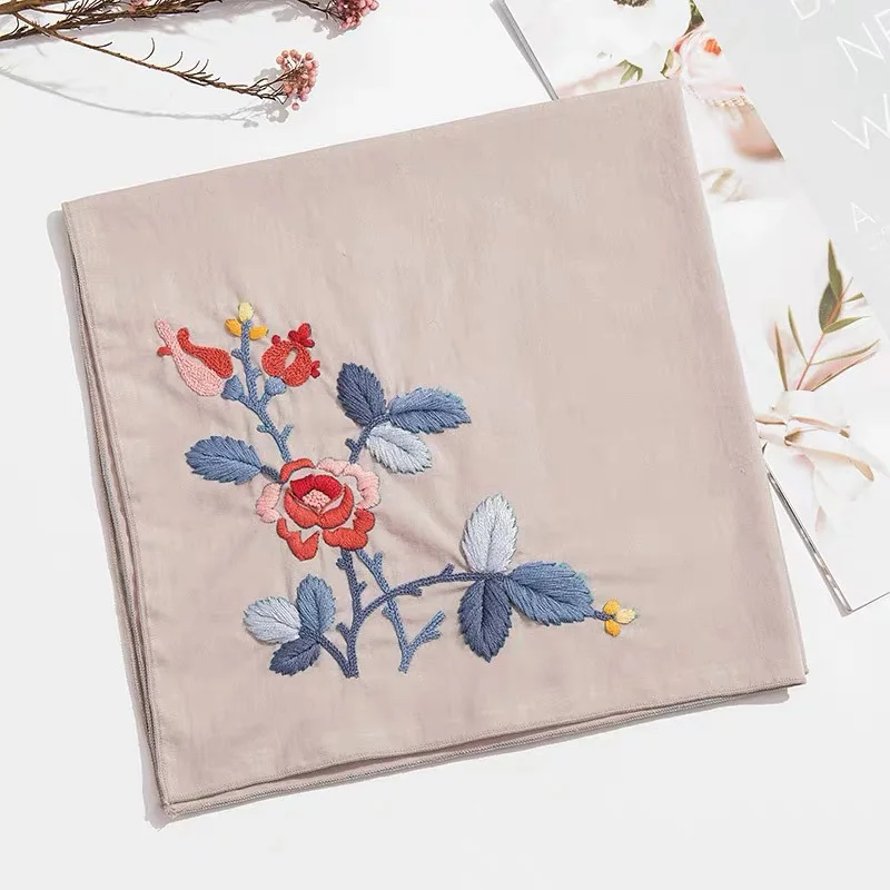 Носовой платок Набор для вышивки сделай сам с цветком крестиком кольцом ручная