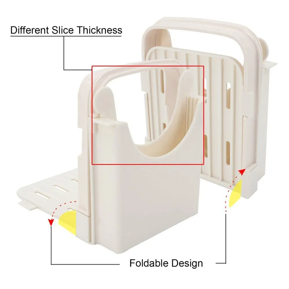 

Toast Bread Slicer Plastic Foldable Loaf Cutter Rack Cutting Guide Slicing Tool Kitchen Accessories Practical Bread Cutter Loaf