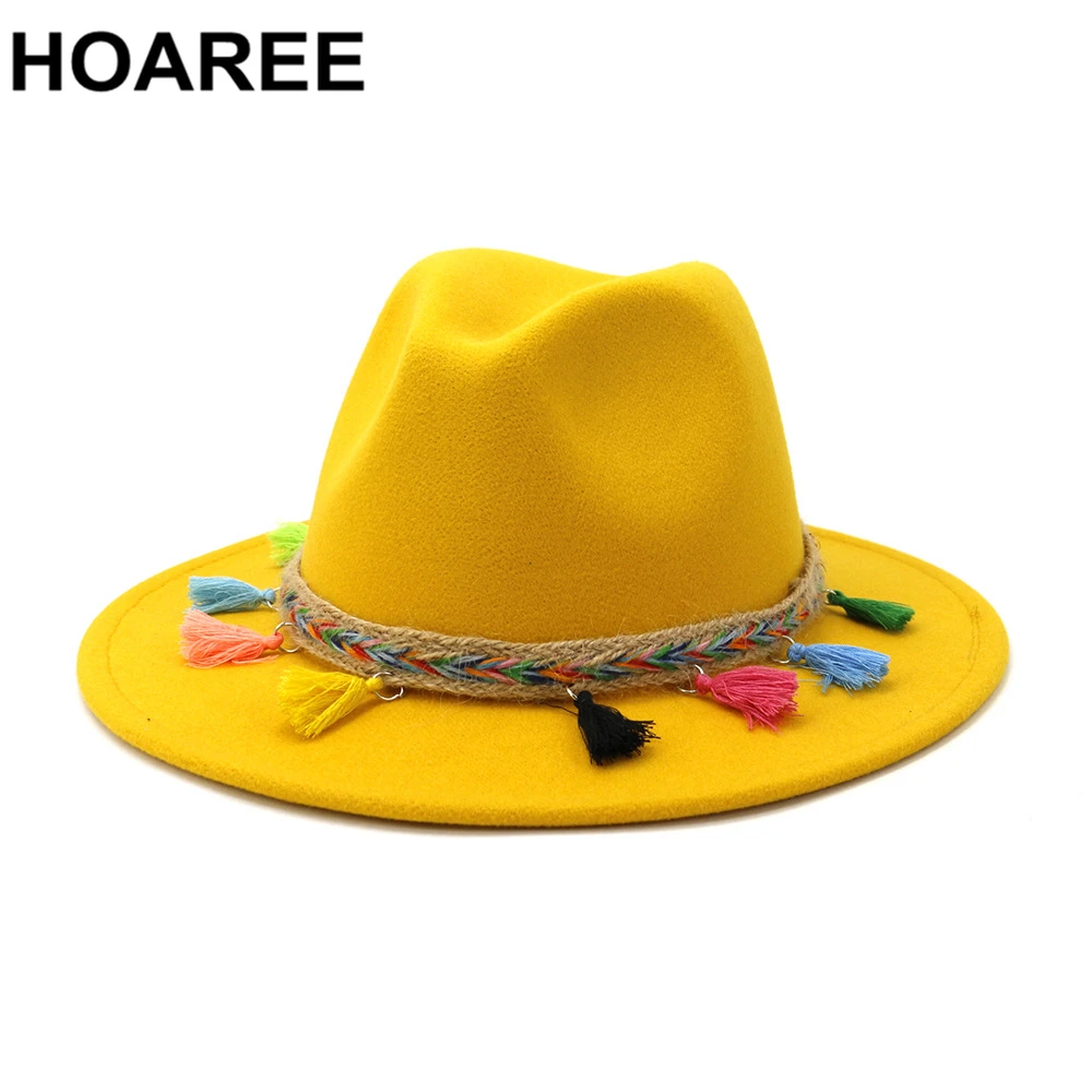 HOAREE хаки фетровая шляпа для женщин в винтажном стиле Женская мягкая Кепка без