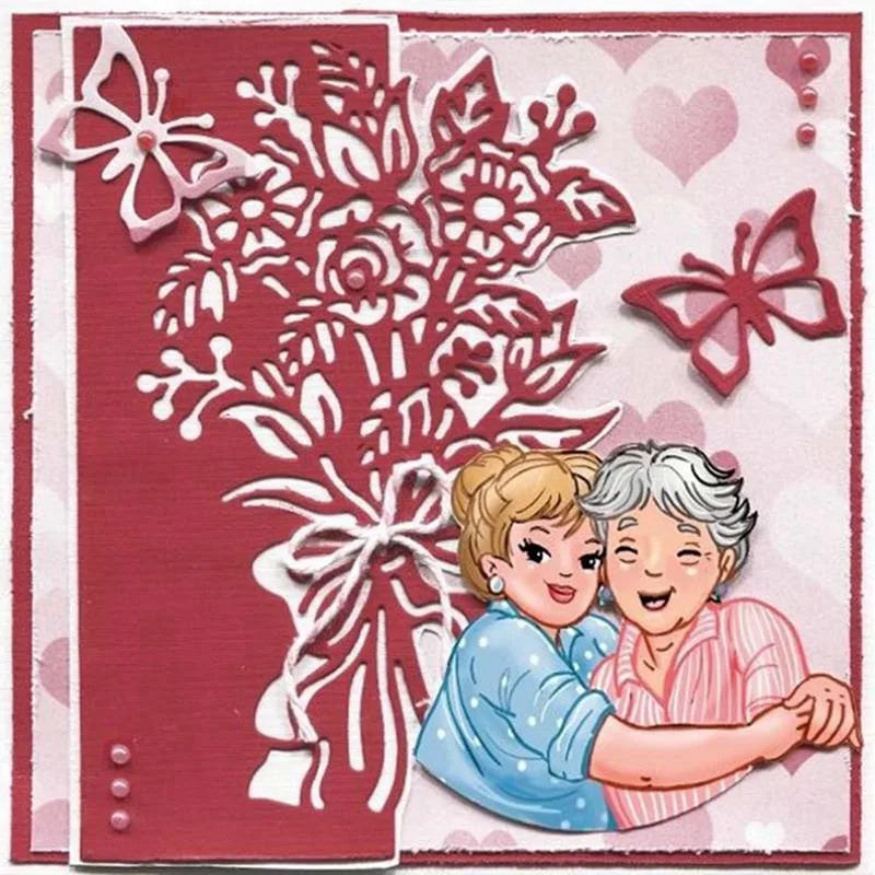 Пресс-формы из углеродистой стали для резки букета розы перфоратор открыток