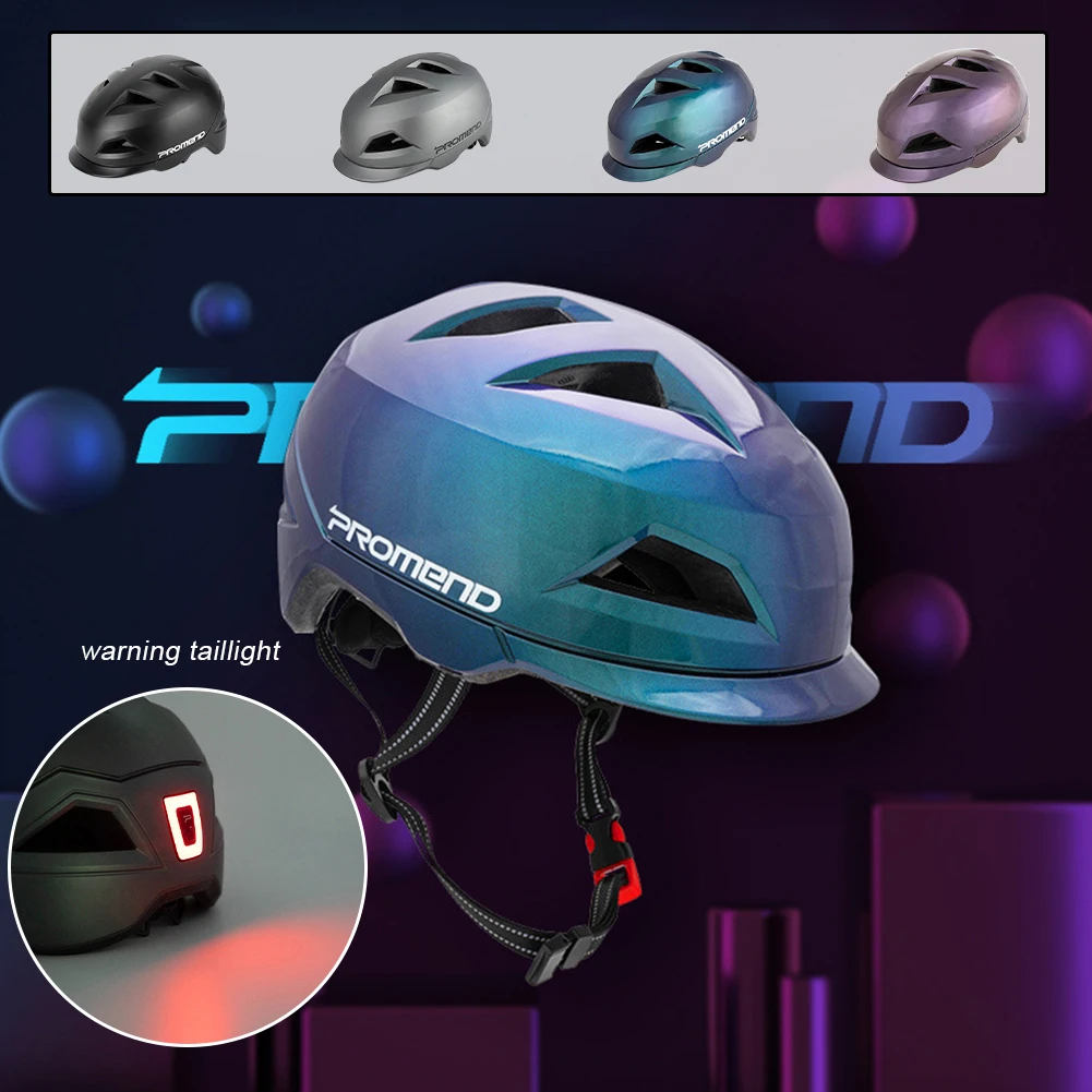 

Bike Helmets For Men Mountain Road Bicycle Helmet Sport Safe Hat LED Tail Light Ventilated Lightweight Cycling Helmet Grey/Black