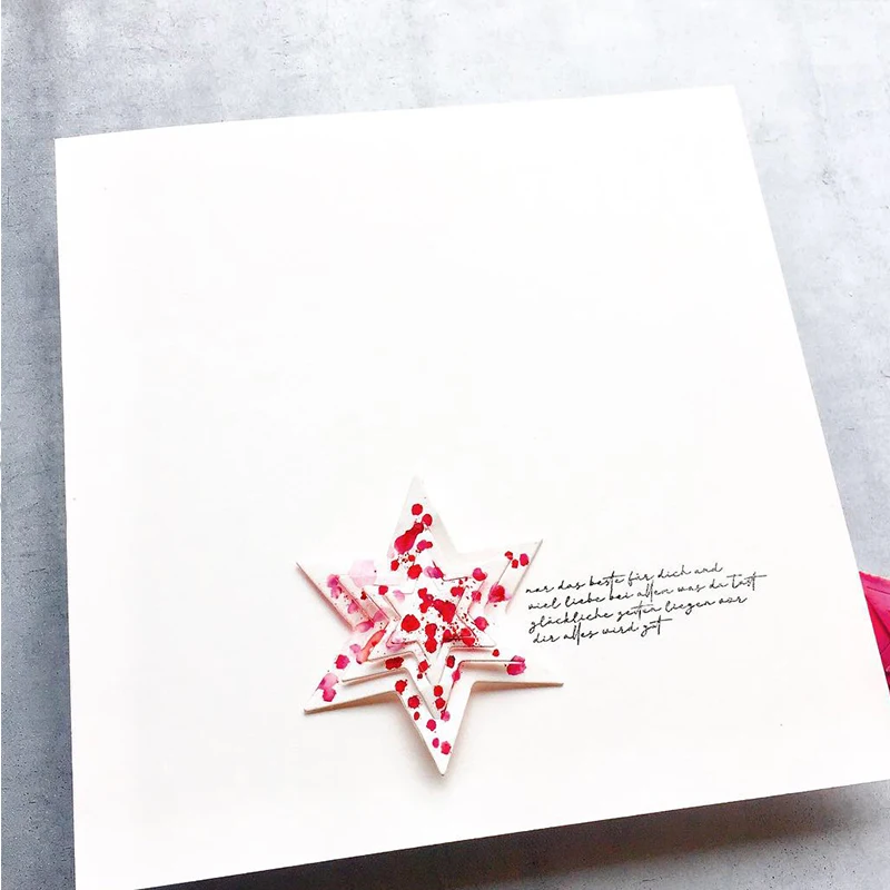 Каскадные Многослойные штампы для резки пентаграммы формы скрапбукинга бумага