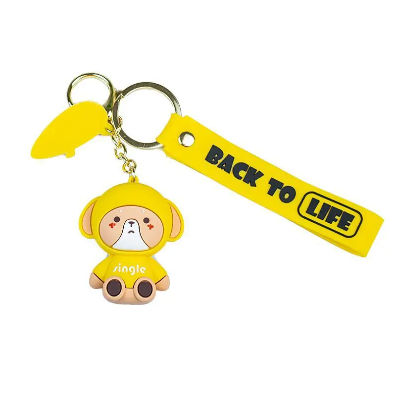 

2021Fashionable Student Backpack Key Chains Couples Collocation Keyring Puppy Pet Memorial For Men's Women's Gift Keychain