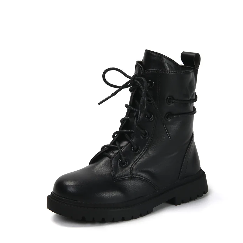 

Ботинки детские кожаные, на шнуровке, размер 26-36, осень 2020