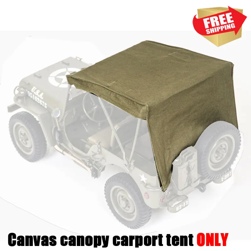 RC Radio control car Canvas canopy carport  tent for ROC Hobby  FMS 1/6 1941 MB SCALER cralwer option upgrade parts