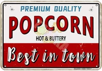 premium quality popcorn poster funny art decor vintage aluminum retro metal tin sign painting decorative signs