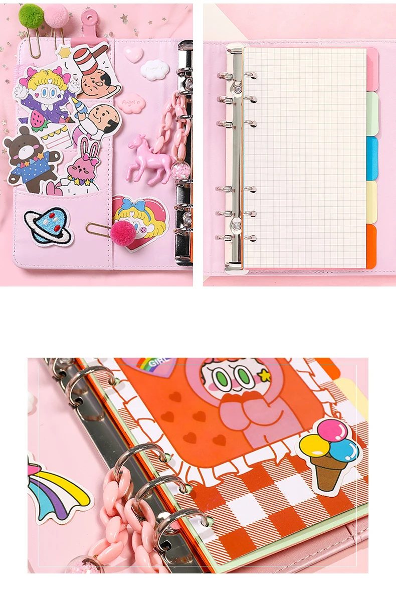 18 шт./компл. Kawaii Единорог ежедневнике Розовый ПВХ прозрачный Тетрадь Kawaii Наклейки на ручку Подарочная коробка для девочек дневник