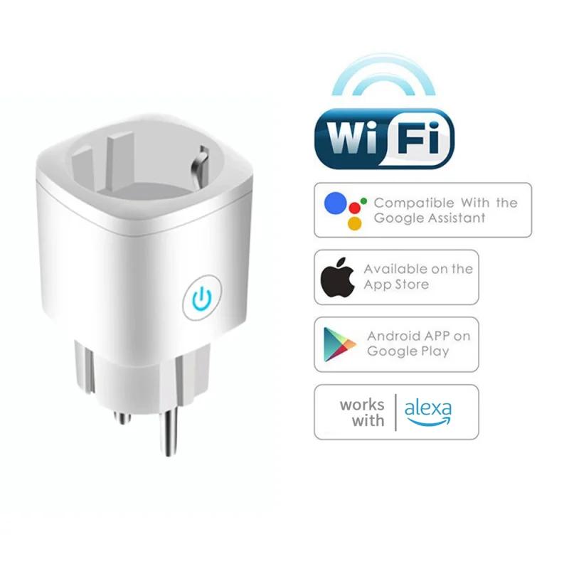 

2/3/4pcs 16A EU/FR WiFi Smart Socket Plug Tuya Remote Control Timing Voice Control Works With Alexa Google Home No Hub Required