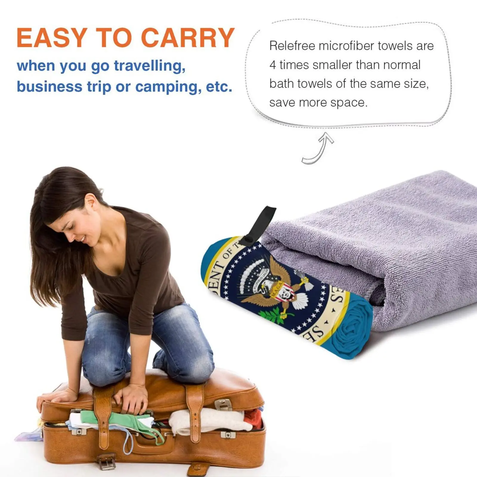 Maga президентская печать из Соединенных Штатов Америки с изображением Трампа на