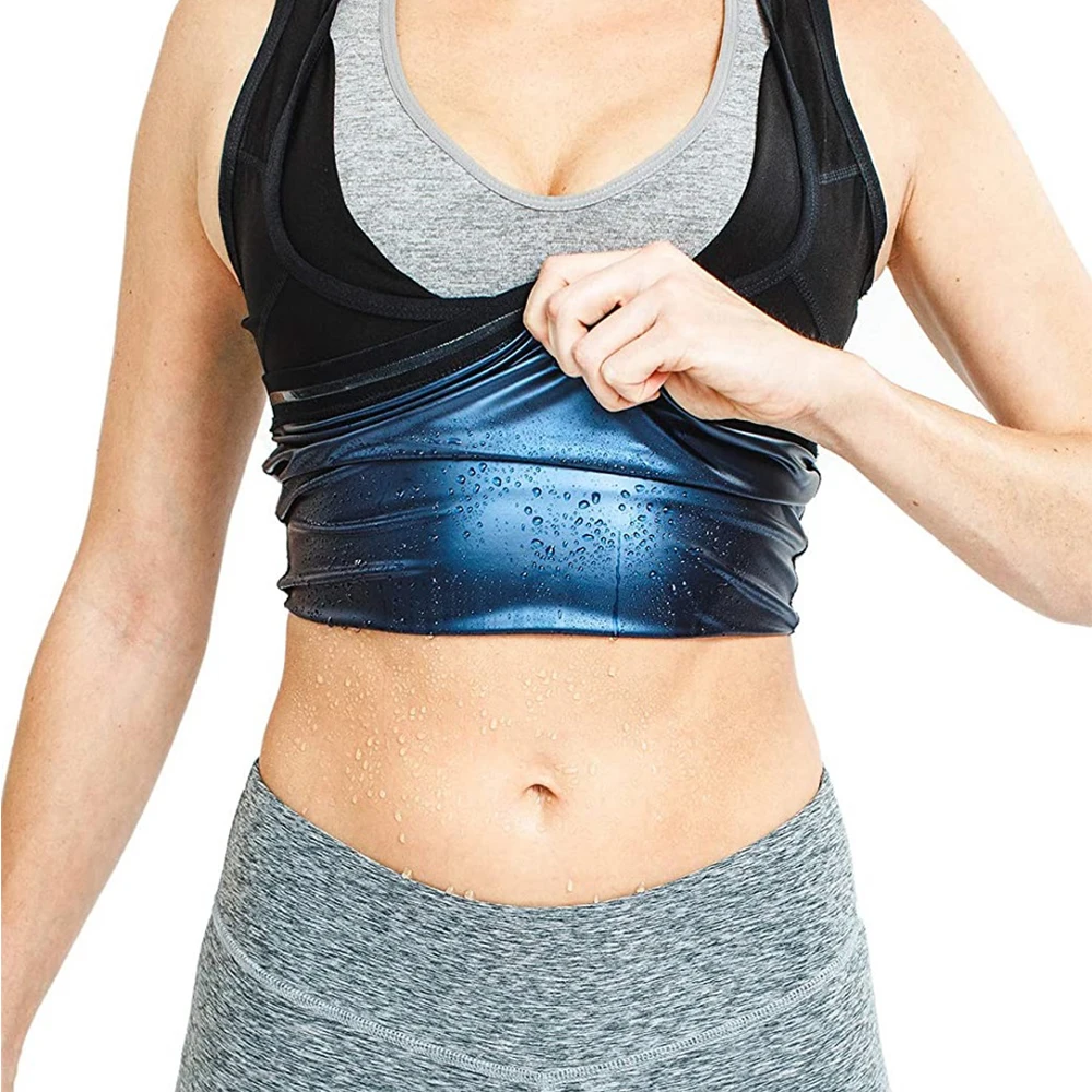 

Women Sauna Shaper vest Sweet Sweat Shaping Corset Flat Belly Tummy Control Sports Sauna Effect Slimming Workout Zipper Shirt