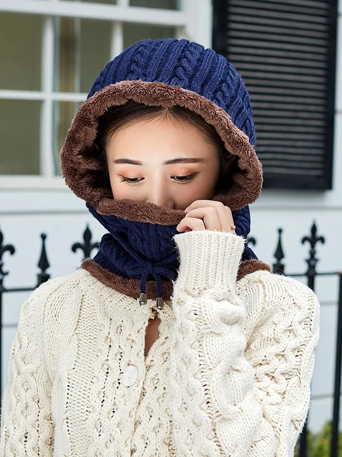 OZyc новая зимняя вязаная шапка шарф для женщин Skullies Beanies Зимние шапки для мужчин и женщин теплая маска Толстая шапка для девочек Женская шапка бини