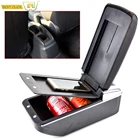 Центральной консоли коробка для хранения из искусственной кожи двойной Слои подлокотник Подлокотник лоток для Peugeot 301 C-Elysee 2012-2013 2014 2015 2016