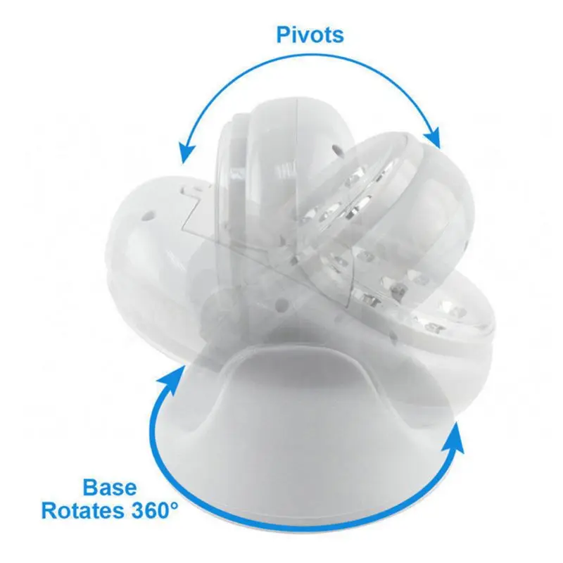 Беспроводной инфракрасный светильник с датчиком движения настенный поворотом