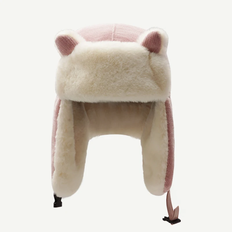 Шапка ушанка женская зимняя из искусственного меха однотонная|Женские