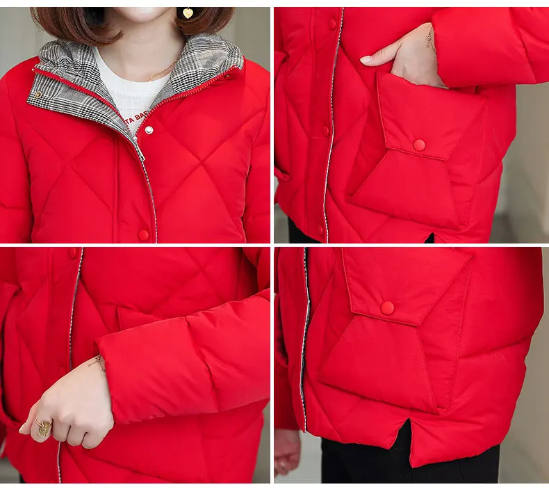 2022 New Women's Cotton Jacket Temperament Casual Korean Style Slim Short Ladies Cotton Coat Keep Warm High Quality