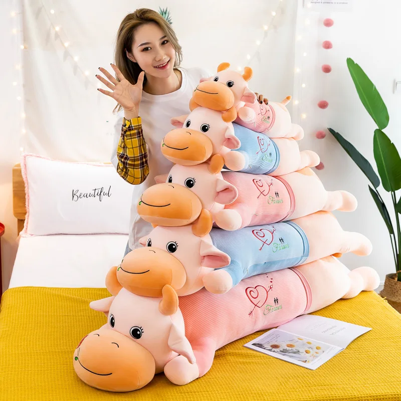 

Креативные лежа стиль корова Роза молоко полосатый PP Хлопок Мягкие игрушки подушка мультфильм плюш для женщин детей девочек Рождественски...